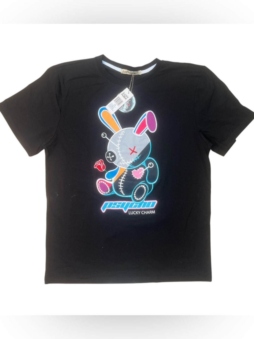 Bkys sz med lucky charm ' Graphic Tee - Black & Pink